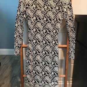 Long sleeve fitted dress